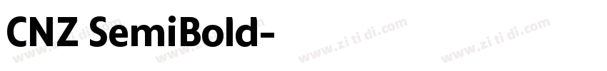 CNZ SemiBold字体转换